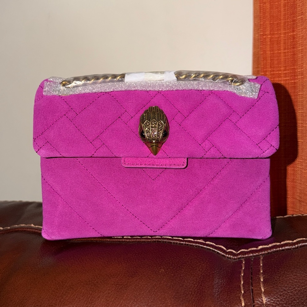 🔥🔥🔥NEW Kurt Geiger Mini Kensington Suede Convertible Shoulder Bag Crossbody Bag - Picture 8 of 16